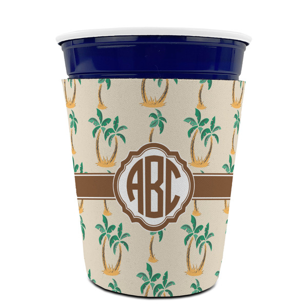 Palm Trees Party Cup Sleeves - without bottom - FRONT (on cup)