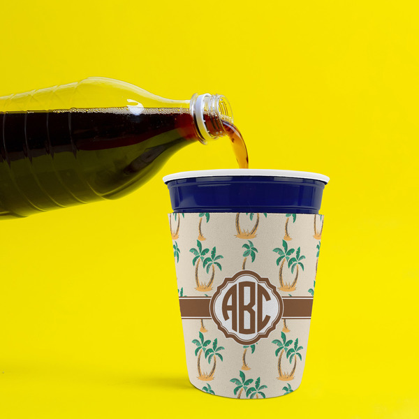 Palm Trees Party Cup Sleeves - without bottom - Lifestyle