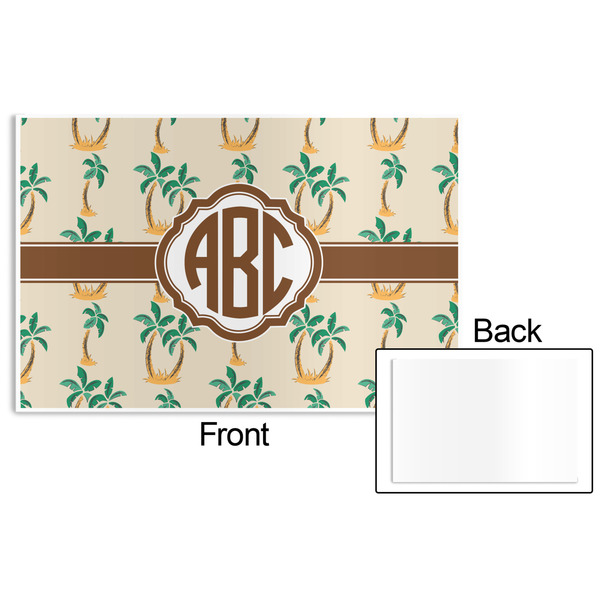 Palm Trees Disposable Paper Placemat - Front & Back