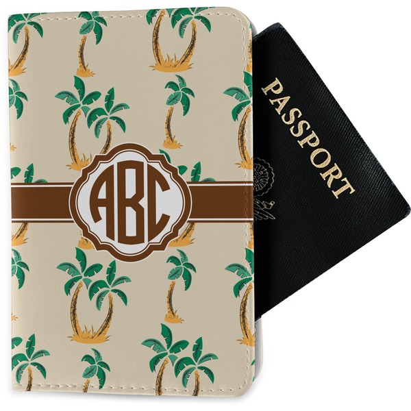 Custom Palm Trees Passport Holder - Fabric (Personalized)
