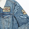 Palm Trees Patches Lifestyle Jean Jacket Detail