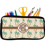 Palm Trees Neoprene Pencil Case - Small w/ Monogram