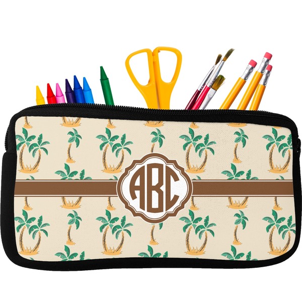 Custom Palm Trees Neoprene Pencil Case (Personalized)
