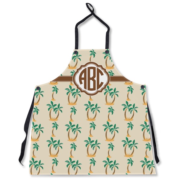 Custom Palm Trees Apron Without Pockets w/ Monogram