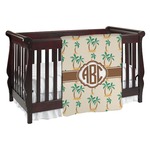 Palm Trees Baby Blanket (Single Sided) (Personalized)