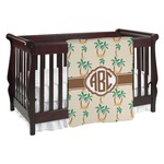 Palm Trees Baby Blanket (Double Sided) (Personalized)