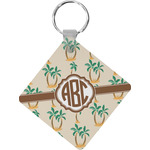 Palm Trees Diamond Plastic Keychain w/ Monogram