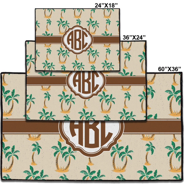 Palm Trees Personalized Door Mat - Group Parent IMF