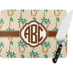 Palm Trees Rectangular Glass Cutting Board (Personalized)