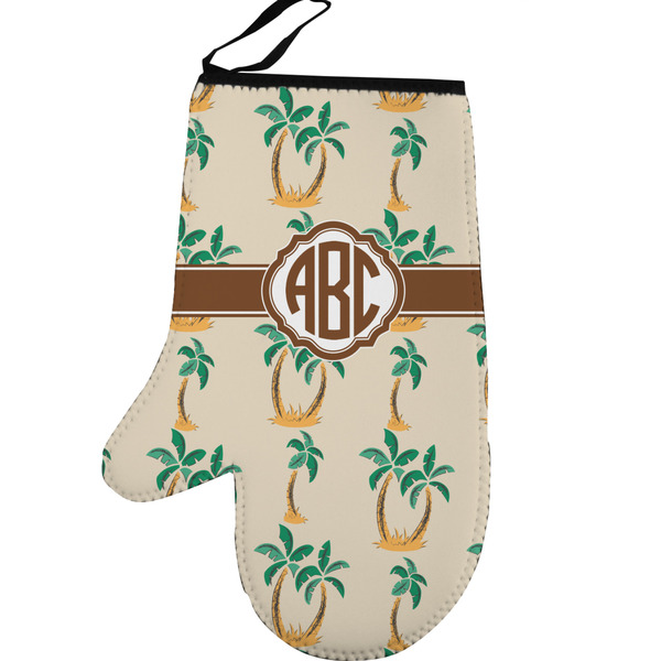 Palm Trees Personalized Oven Mitt - Left