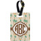 Palm Trees Plastic Luggage Tag - Rectangular w/ Monogram