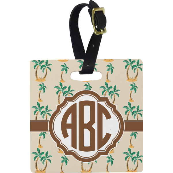 Palm Trees Personalized Square Luggage Tag
