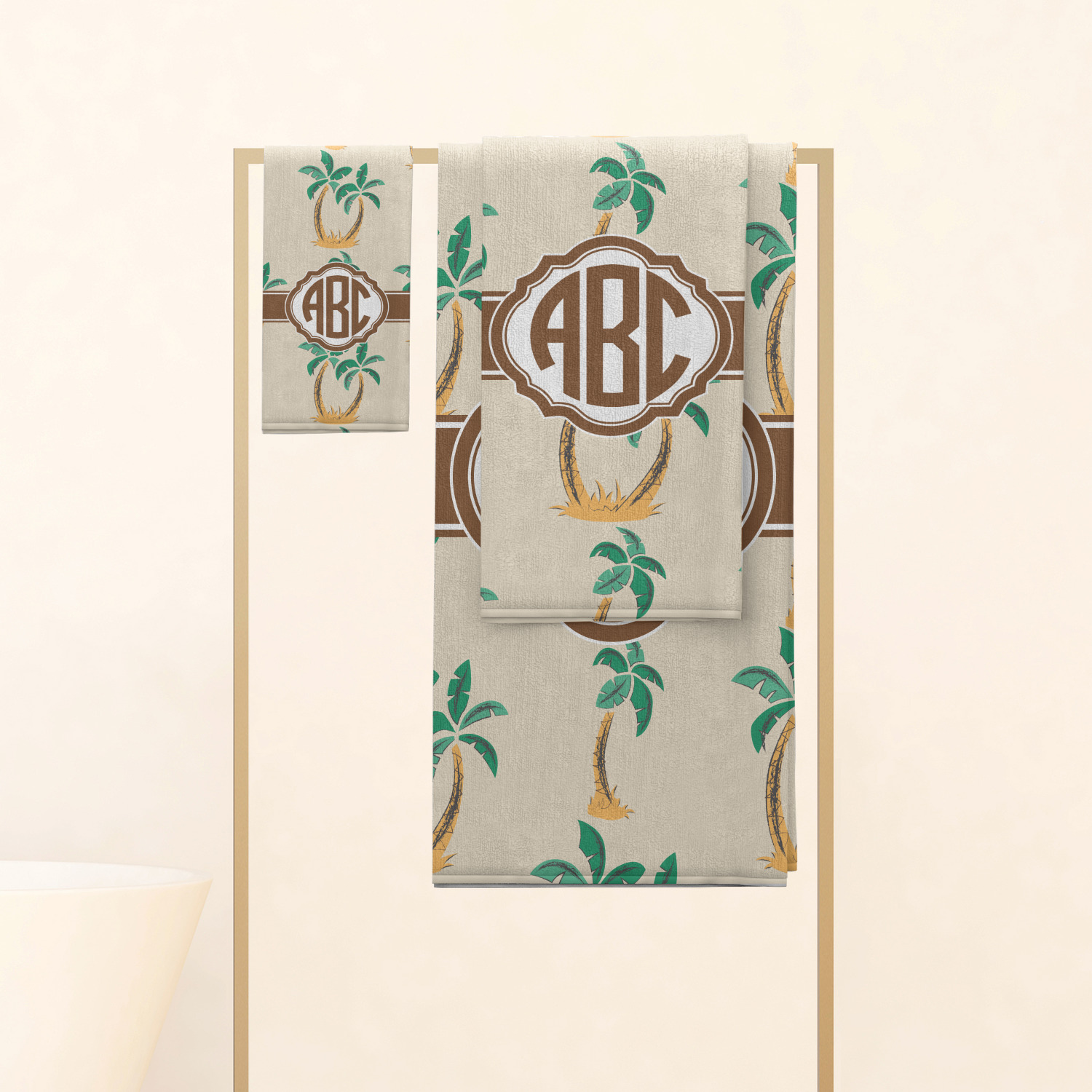 Custom Palm Trees Hand Towel Full Print (Personalized) YouCustomizeIt