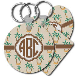 Palm Trees Plastic Keychain (Personalized)