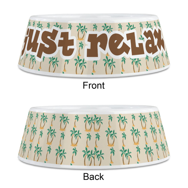 Palm Trees Plastic Pet Bowls - Medium - APPROVAL
