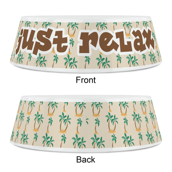 Palm Trees Plastic Pet Bowls - Small - APPROVAL