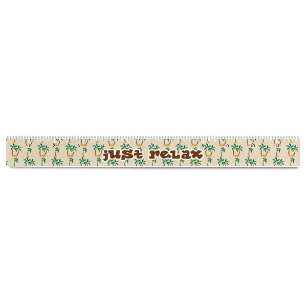 Palm Trees Plastic Ruler - 12" - FRONT