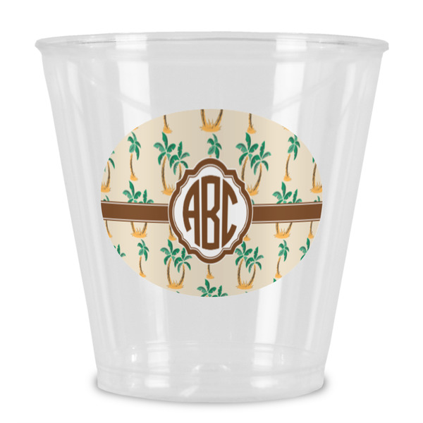 Custom Palm Trees Plastic Shot Glass (Personalized)