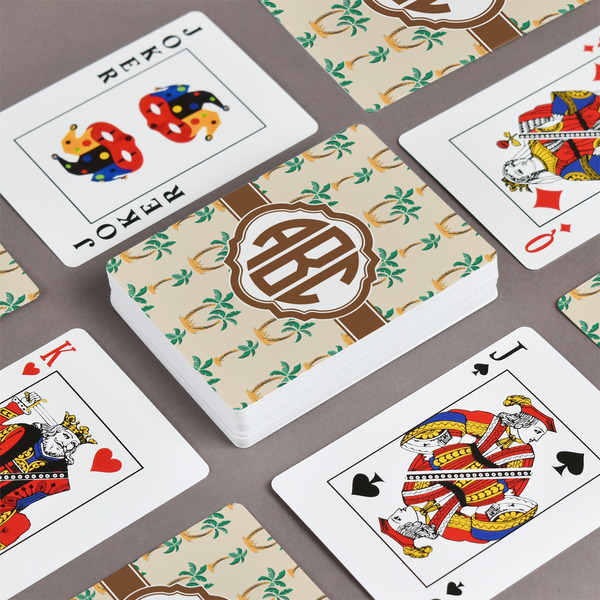 Palm Trees Playing Cards - Front & Back View