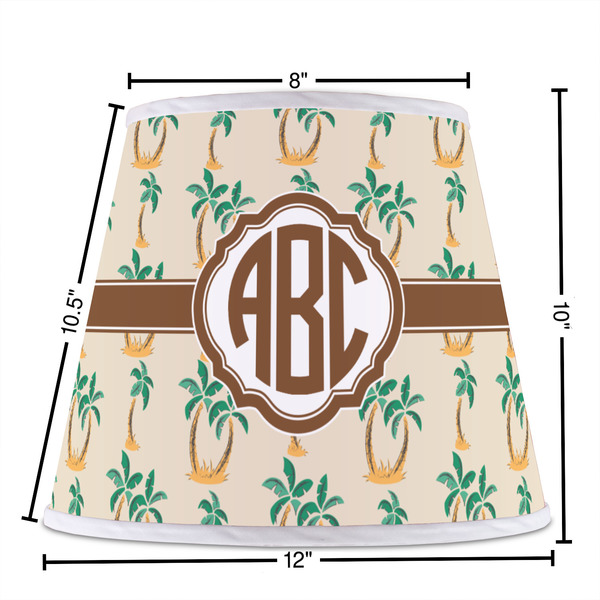 Palm Trees Poly Film Empire Lampshade - Dimensions