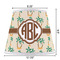Palm Trees Poly Film Empire Lampshade - Dimensions