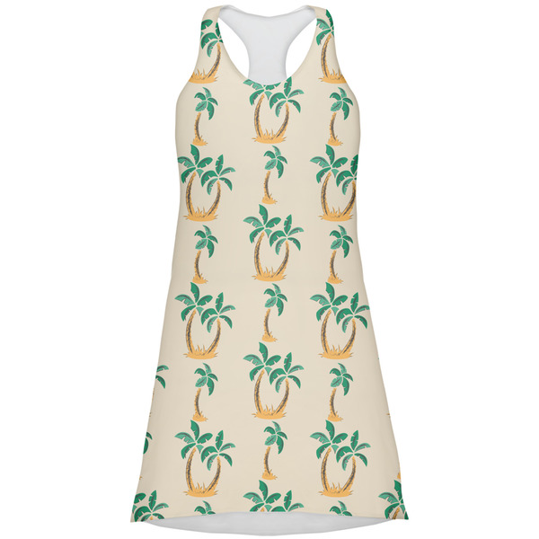 Custom Palm Trees Racerback Dress - Large