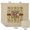 Palm Trees Reusable Cotton Grocery Bag - Front & Back View