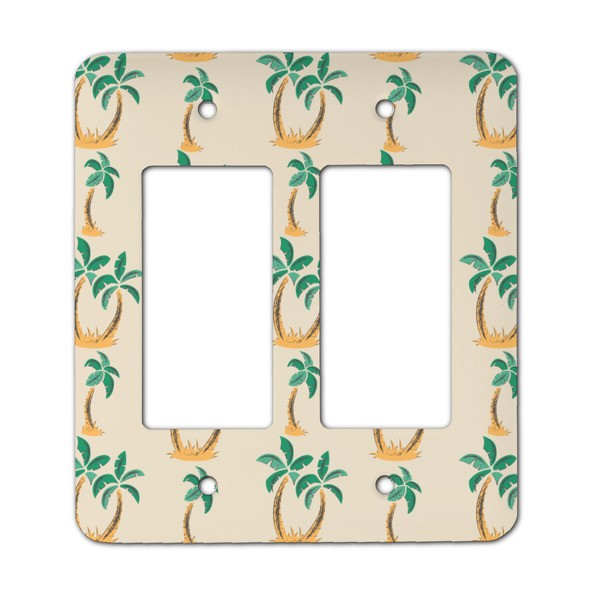 Custom Palm Trees Rocker Style Light Switch Cover - Two Switch