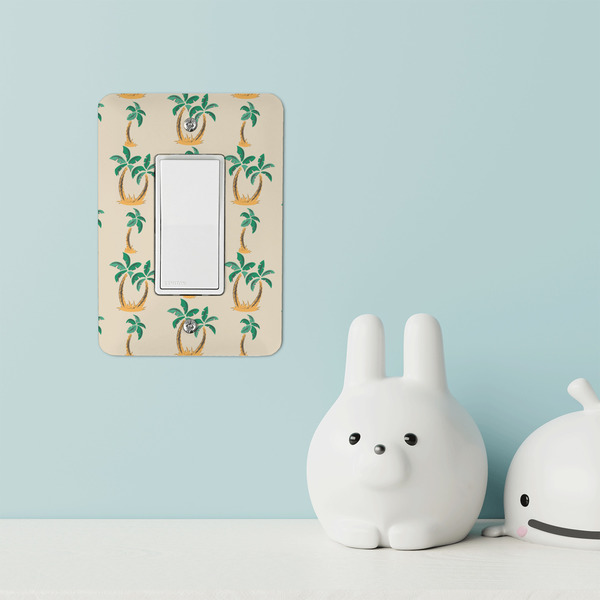 Palm Trees Rocker Light Switch Covers - Single - IN CONTEXT