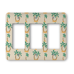 Palm Trees Rocker Style Light Switch Cover - Three Switch