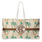 Palm Trees Large Rope Tote Bag - Front View