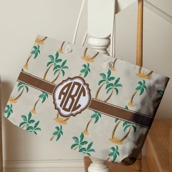 Palm Trees Large Rope Tote - Life Style