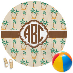 Palm Trees Round Beach Towel (Personalized)
