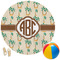 Palm Trees Round Beach Towel (Personalized)
