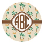 Palm Trees Round Decal - Medium (Personalized)
