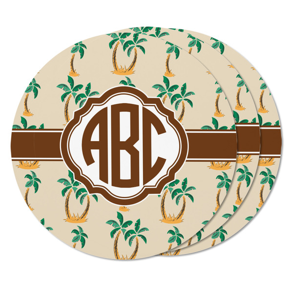 Palm Trees Round Fridge Magnet - THREE