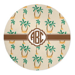 Palm Trees 5' Round Indoor Area Rug (Personalized)