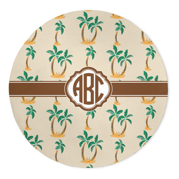 Custom Palm Trees 5' Round Indoor Area Rug (Personalized)