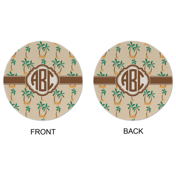 Palm Trees Round Linen Placemats - APPROVAL (double sided)