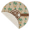 Palm Trees Round Linen Placemats - Front (folded corner single sided)