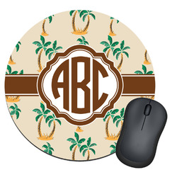 Palm Trees Round Mouse Pad (Personalized)