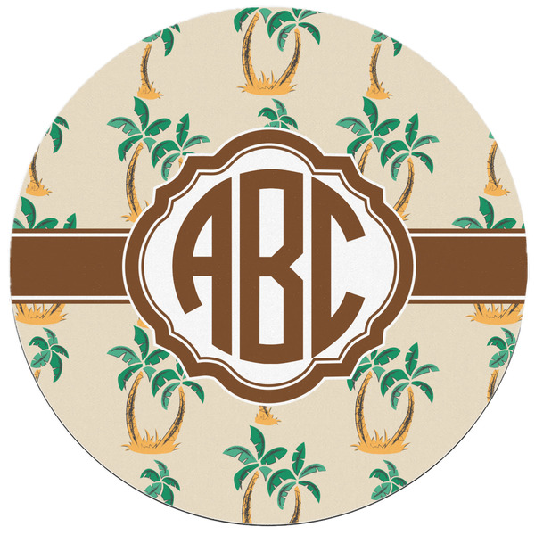 Palm Trees Round Mousepad - APPROVAL