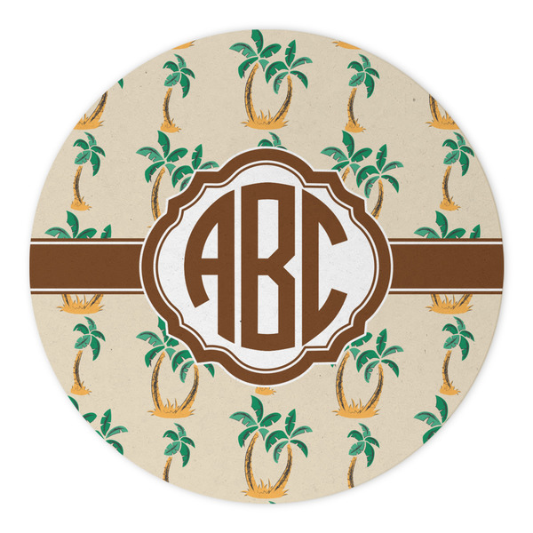 Palm Trees Round Paper Coaster - Approval