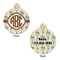 Palm Trees Round Pet Tag - Front & Back