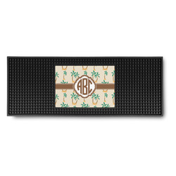 Palm Trees Rubber Bar Mat (Personalized)