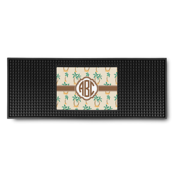 Custom Palm Trees Rubber Bar Mat (Personalized)