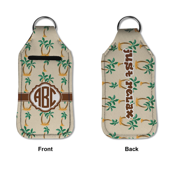 Palm Trees Sanitizer Holder Keychain - Large APPROVAL (Flat)