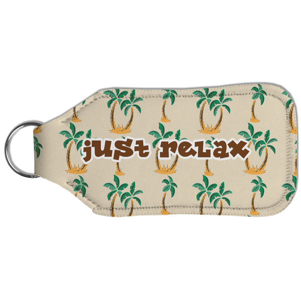 Palm Trees Sanitizer Holder Keychain - Large (Back)