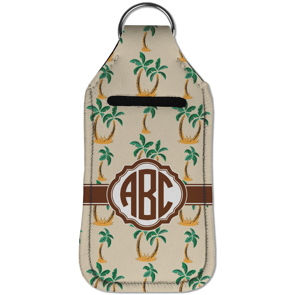 Palm Trees Sanitizer Holder Keychain - Large (Front)