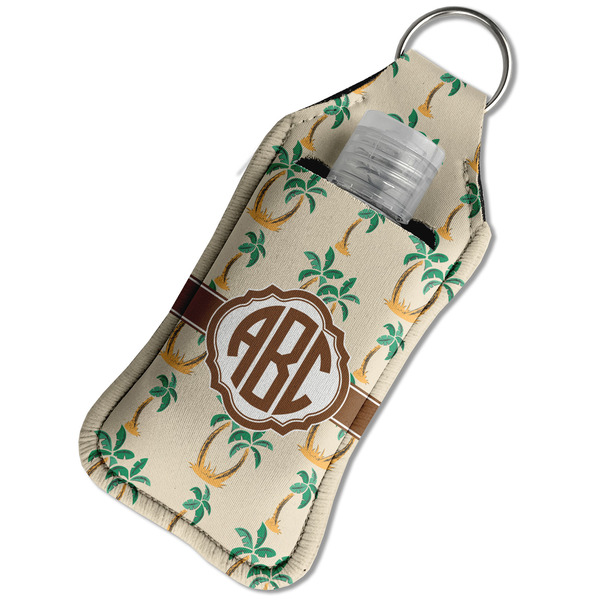 Palm Trees Sanitizer Holder Keychain - Large in Case